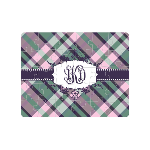 Custom Plaid with Pop 30 pc Jigsaw Puzzle (Personalized)