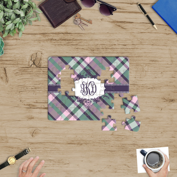 Plaid with Pop Jigsaw Puzzle 30 Piece - In Context