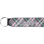 Plaid with Pop Neoprene Keychain Fob (Personalized)