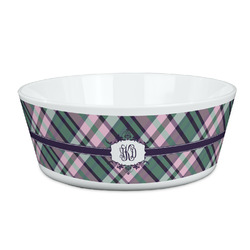 Plaid with Pop Kid's Bowl (Personalized)