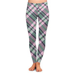 Plaid with Pop Ladies Leggings - Extra Large