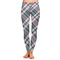 Plaid with Pop Ladies Leggings - Small