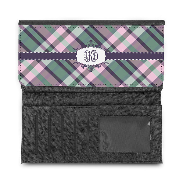 Plaid with Pop Ladies Wallet - Half Way Open