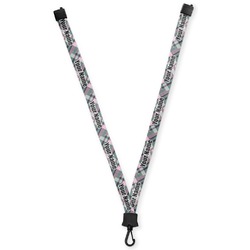Plaid with Pop Lanyard (Personalized)