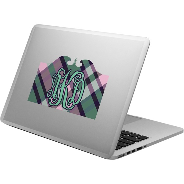 Custom Plaid with Pop Laptop Decal (Personalized)