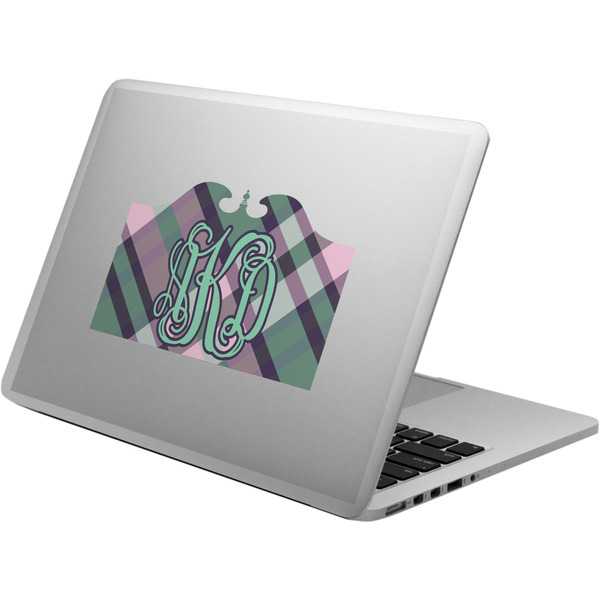 Custom Plaid with Pop Laptop Decal (Personalized)