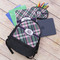 Plaid with Pop Large Backpack - Black - With Stuff