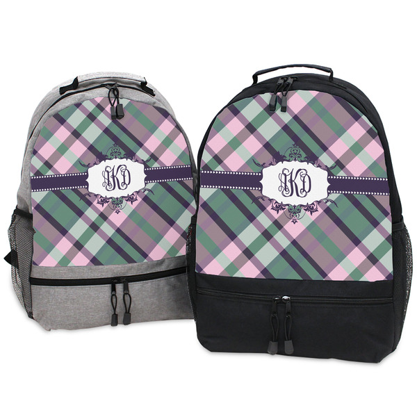 Plaid with Pop Large Backpacks - Both