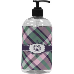 Plaid with Pop Plastic Soap / Lotion Dispenser (Personalized)