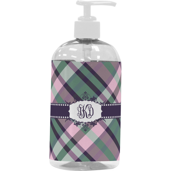 Plaid with Pop Large Liquid Dispenser (16 oz) - White