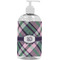 Plaid with Pop Plastic Soap / Lotion Dispenser (16 oz - Large - White) (Personalized)