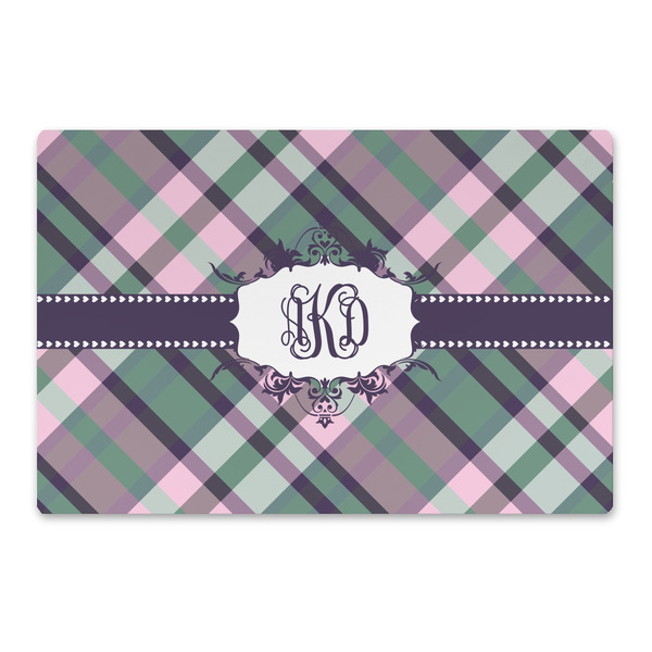 Custom Plaid with Pop Large Rectangle Car Magnet (Personalized)