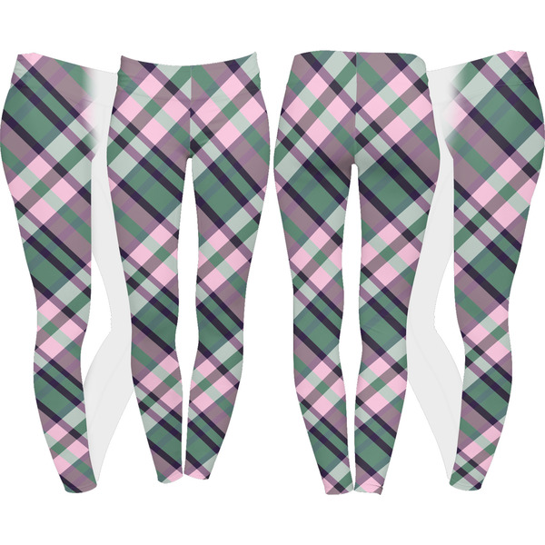 Plaid with Pop Leggings Turn Around - Apvl