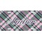 Plaid with Pop Front License Plate (Personalized)