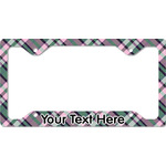 Plaid with Pop License Plate Frame - Style C (Personalized)