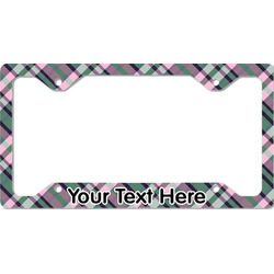 Plaid with Pop License Plate Frame - Style C (Personalized)