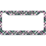 Plaid with Pop License Plate Frame - Style B (Personalized)