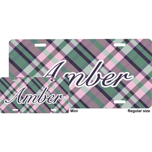Plaid with Pop License Plate (Sizes)