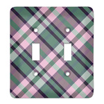 Plaid with Pop Light Switch Cover (2 Toggle Plate)