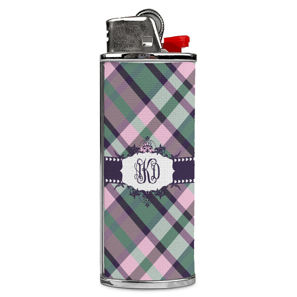 Custom Plaid with Pop Case for BIC Lighters (Personalized)