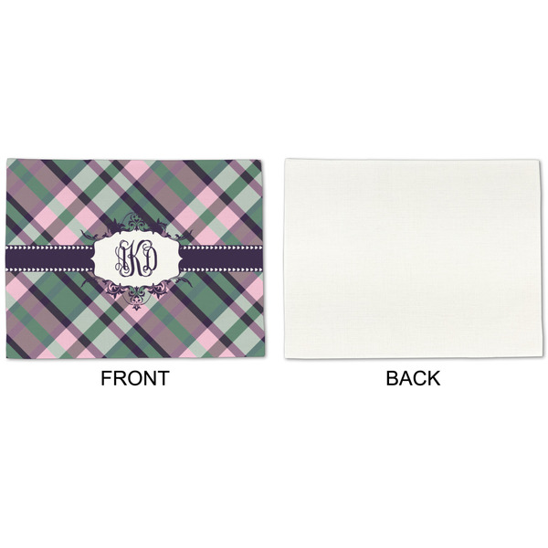 Plaid with Pop Linen Placemat - APPROVAL Single (single sided)