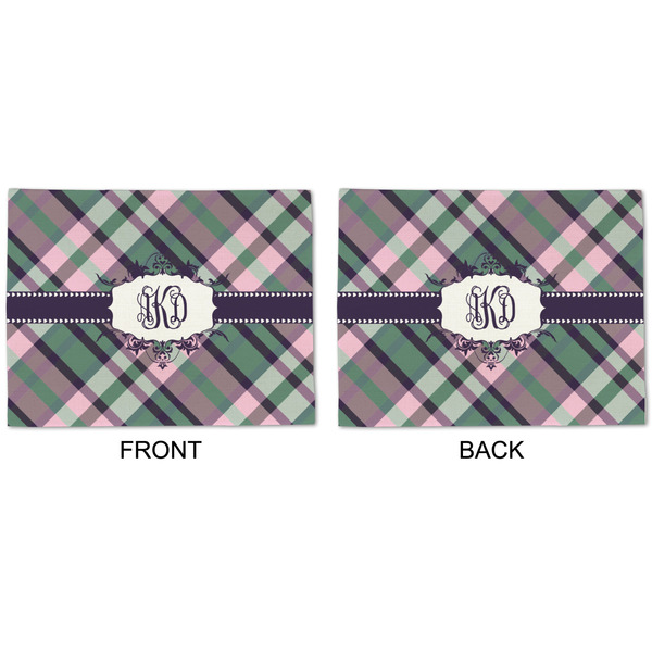 Plaid with Pop Linen Placemat - APPROVAL (double sided)