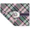 Plaid with Pop Double-Sided Linen Placemat - Single w/ Monogram