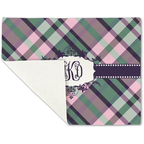 Plaid with Pop Linen Placemat - Folded Corner (single side)