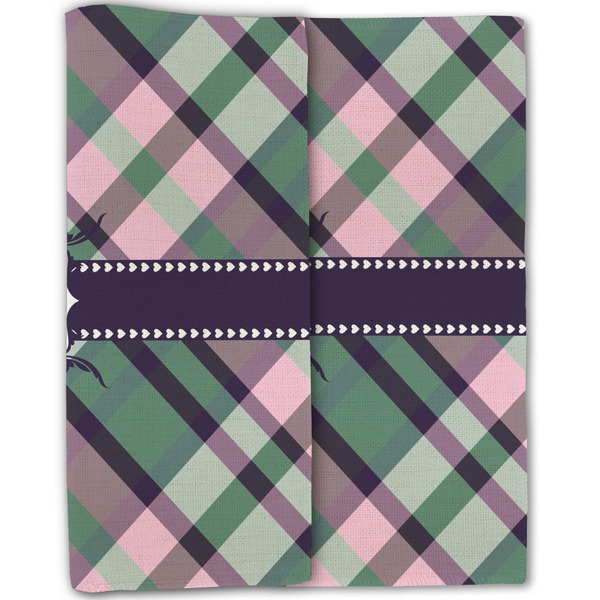 Plaid with Pop Linen Placemat - Folded Half (double sided)