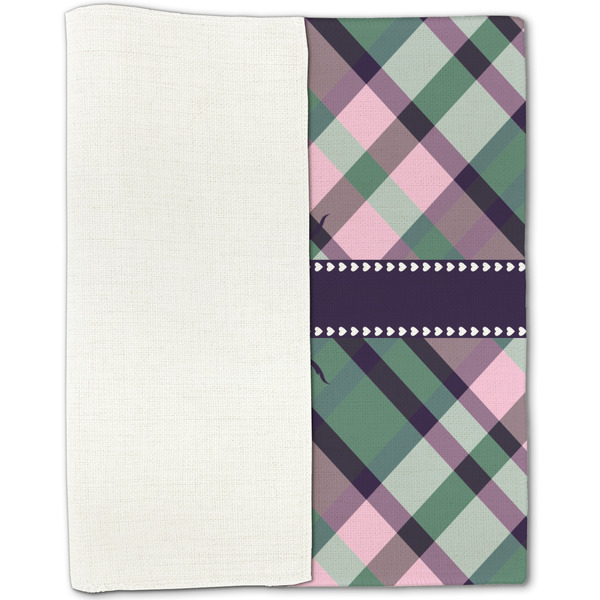 Plaid with Pop Linen Placemat - Folded Half