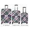 Plaid with Pop Luggage Bags all sizes - With Handle