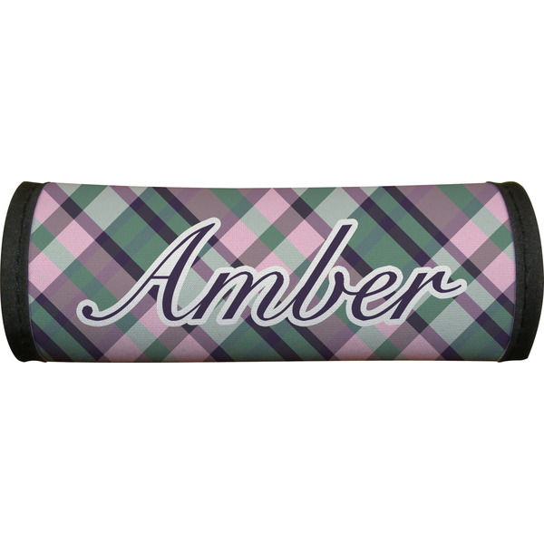 Plaid with Pop Luggage Handle Wrap