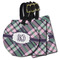 Plaid with Pop Luggage Tags - 3 Shapes Availabel