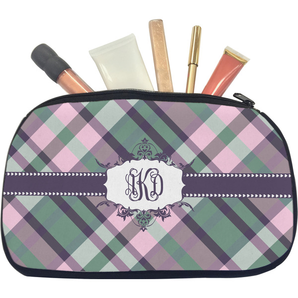 Plaid with Pop Makeup Bag Medium