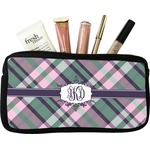 Plaid with Pop Makeup / Cosmetic Bag - Small (Personalized)