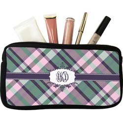 Plaid with Pop Makeup / Cosmetic Bag (Personalized)