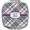 Plaid with Pop Compact Makeup Mirror (Personalized)