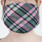 Plaid with Pop Mask - Pleated (new) Front View on Girl