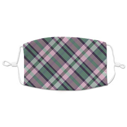 Plaid with Pop Adult Cloth Face Mask - XLarge