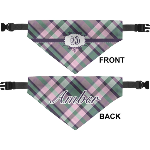 Plaid with Pop Medium Dog Bandana Approval