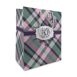 Plaid with Pop Medium Gift Bag (Personalized)