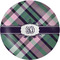 Plaid with Pop Melamine Plate 8 inches