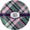 Plaid with Pop Melamine Salad Plate - 8" (Personalized)