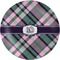 Plaid with Pop Melamine Plate (Personalized)
