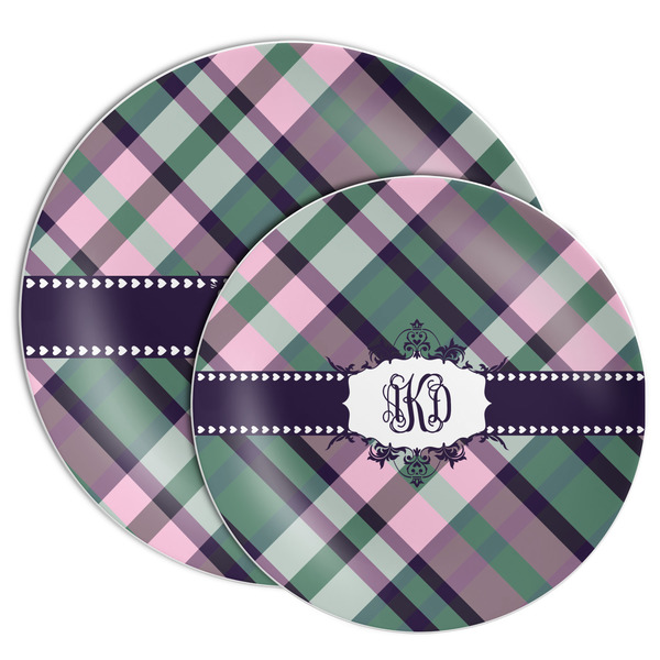 Plaid with Pop Melamine Plates - PARENT/MAIN