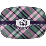 Plaid with Pop Melamine Platter (Personalized)