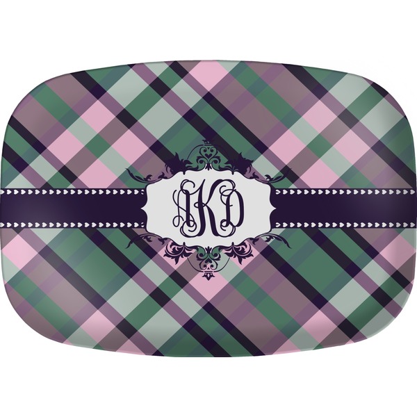 Custom Plaid with Pop Melamine Platter (Personalized)
