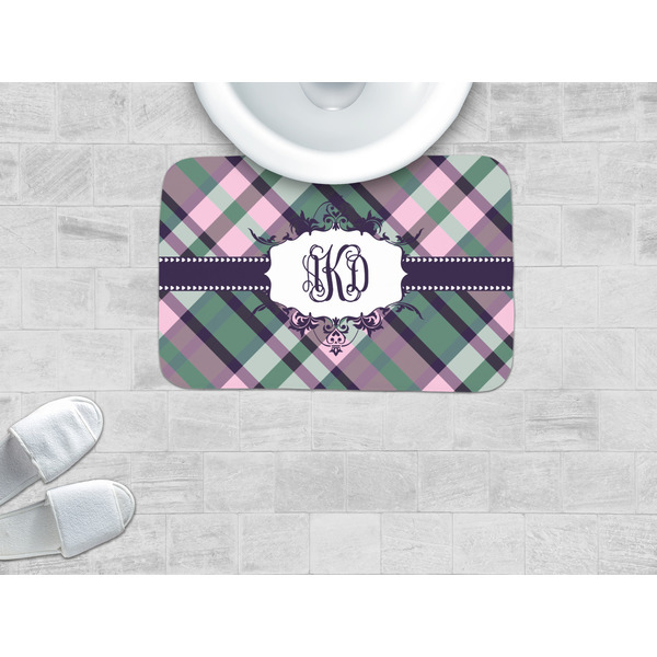 Plaid with Pop Memory Foam Bath Mat - LIFESTYLE