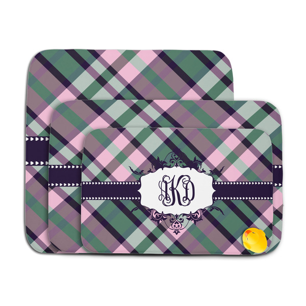 Plaid with Pop Memory Foam Bath Mat - MAIN PARENT