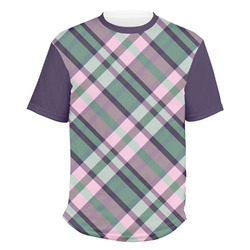 Plaid with Pop Men's Crew T-Shirt